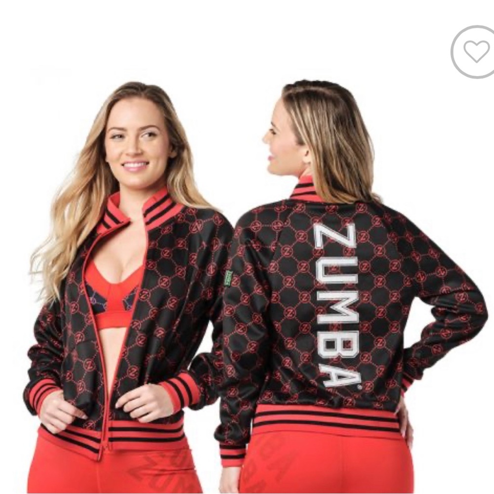 Zumba Track Jacket Size XS Embroidered